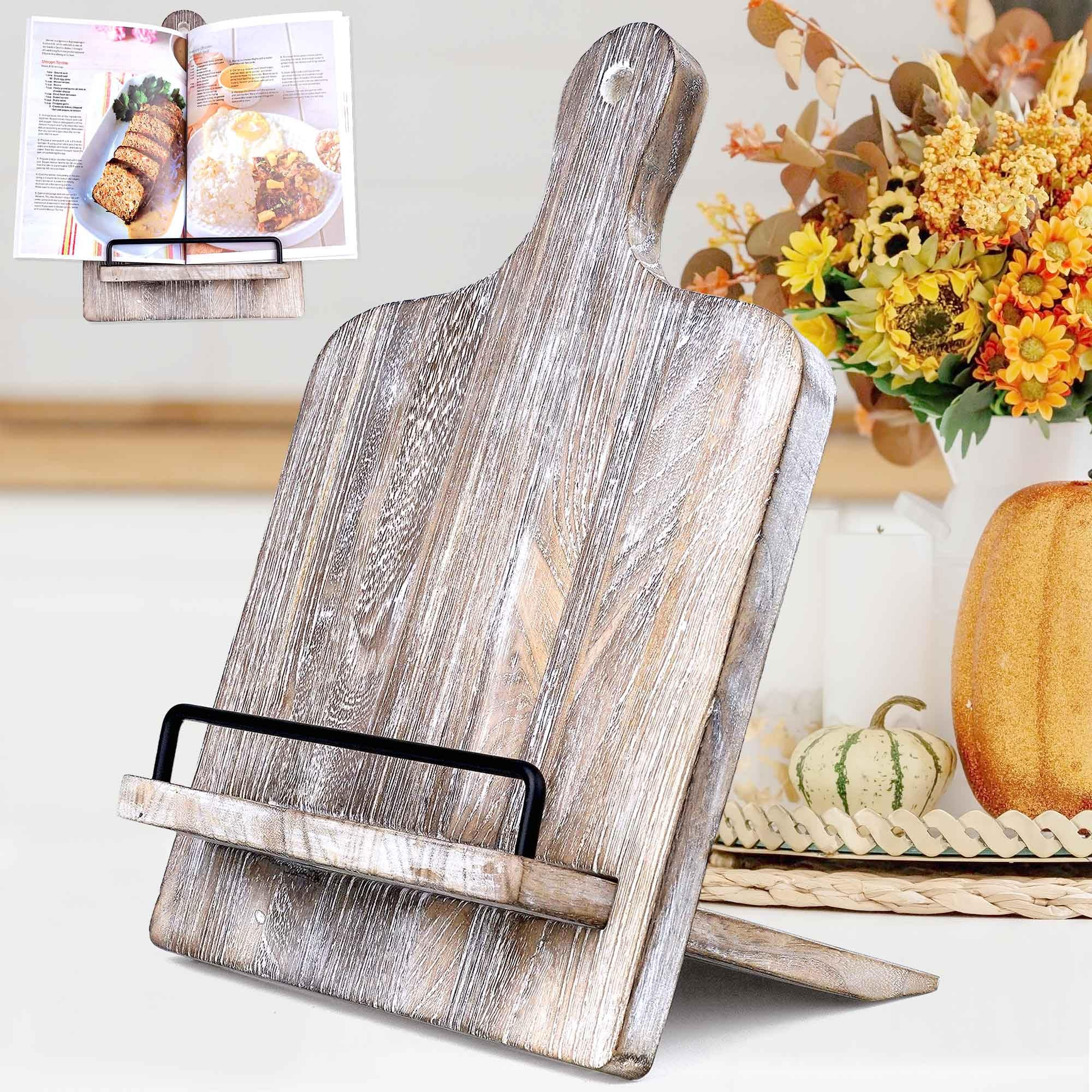 Wood Cookbook Stand Cookbook Holder: Kitchen Adjustable Cookbook Holder Recipe Stand for Counter ... | Amazon (US)