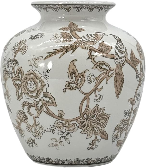 10" Ceramic Brown Chinoiserie Vase - Classic Chinese Style Porcelain for Home Decor Decorative Ce... | Amazon (US)