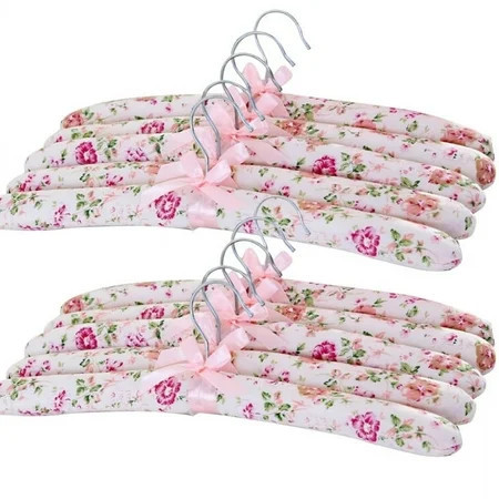 5PCS Padded Clothes Hangers for Sweaters, Women Padded Coat Hangers, 15 inch Anti Slip Sweater Hangers No Shoulder Bump Thick Padded Clothes Hangers for Adults Wedding Bridesmaid (Random colors) | Walmart (US)