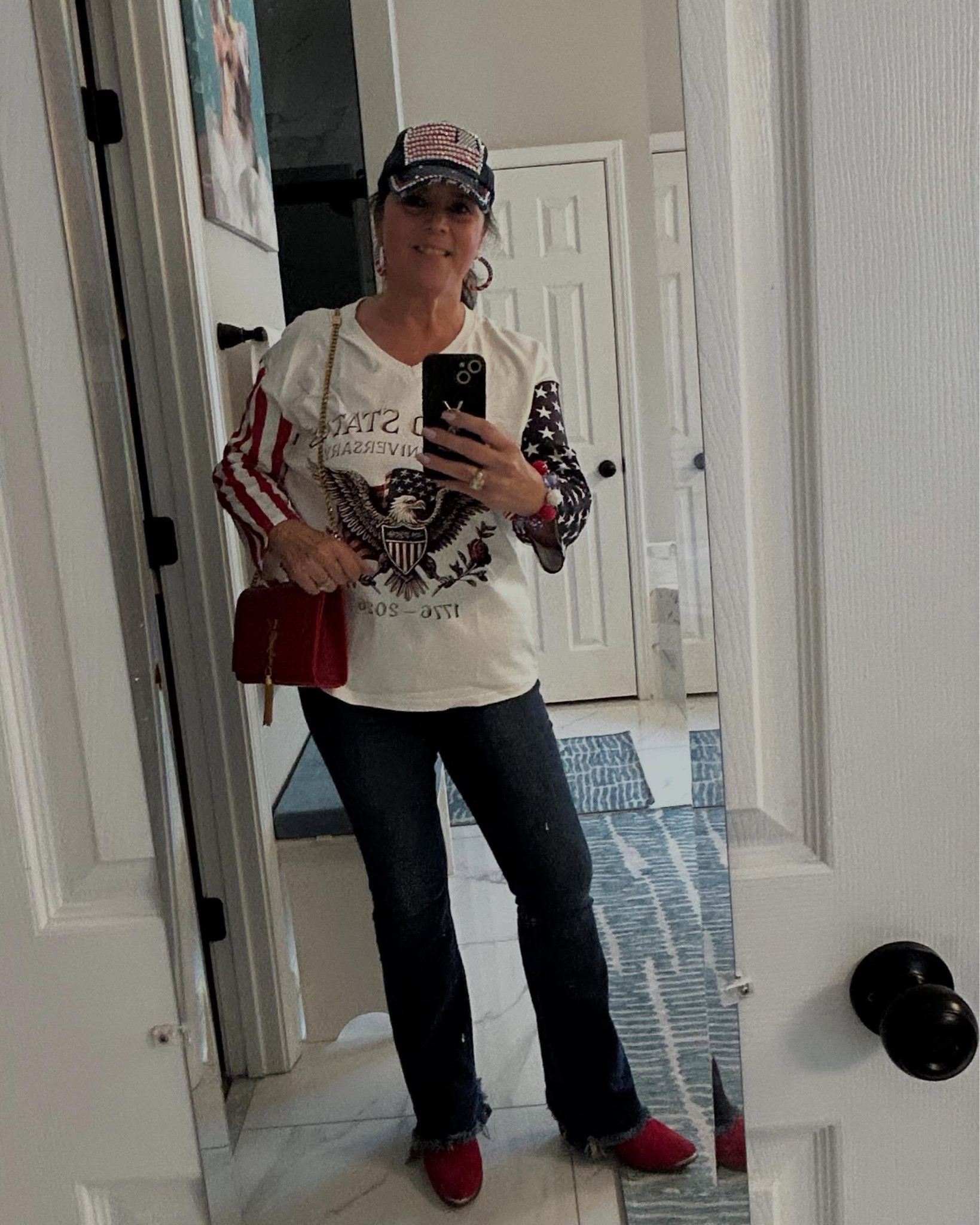 4th of july 250th birthday look!! ❤️🤍💙
red, white, and blue cute!! celebrating in style, feeling classy, festive, and always confident 🇺🇸✨
#4thofjuly #birthdaystyle #agelessstyle #over50fashion #midlifefashion wearwhatyoulove

#LTKMidsize #LTKOver40 #LTKSeasonal