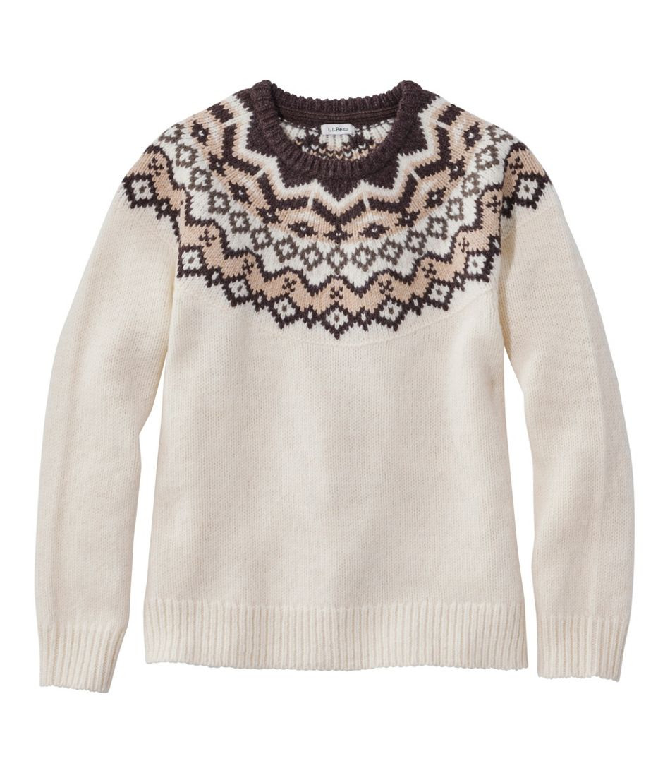 Women's Bean's Classic Ragg Wool Sweater, Crewneck Fair Isle | L.L. Bean