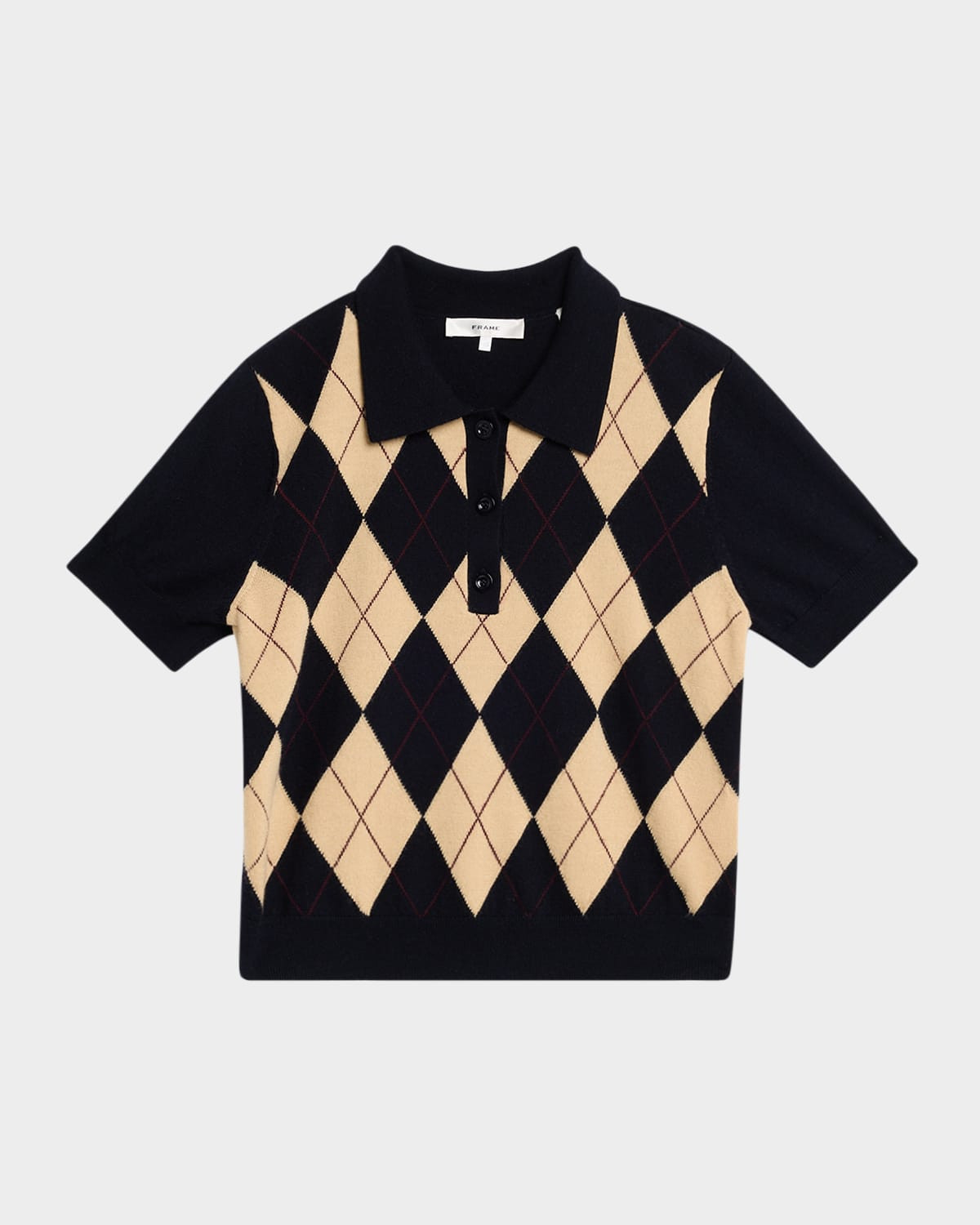 The Argyle Short-Sleeve Polo Sweater | Neiman Marcus