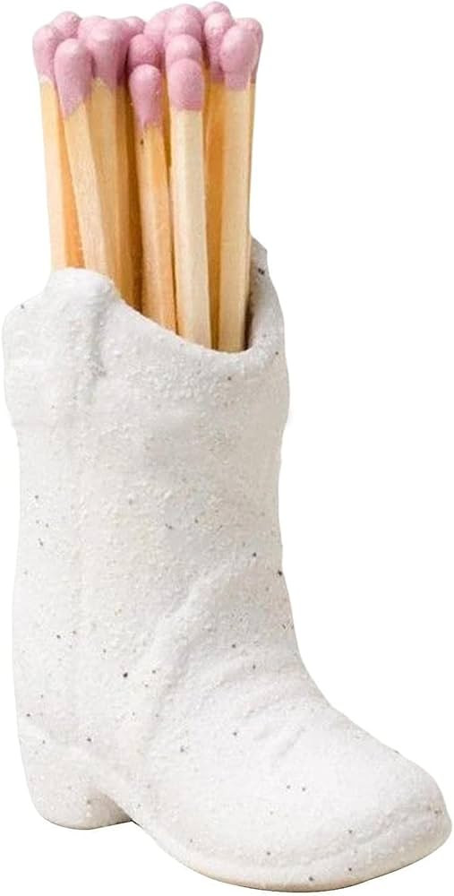 Ceramic Match Striker,Cowboy Boot Match Striker,Cowboy Boot Match Holder with Striker,Small Ceram... | Amazon (US)