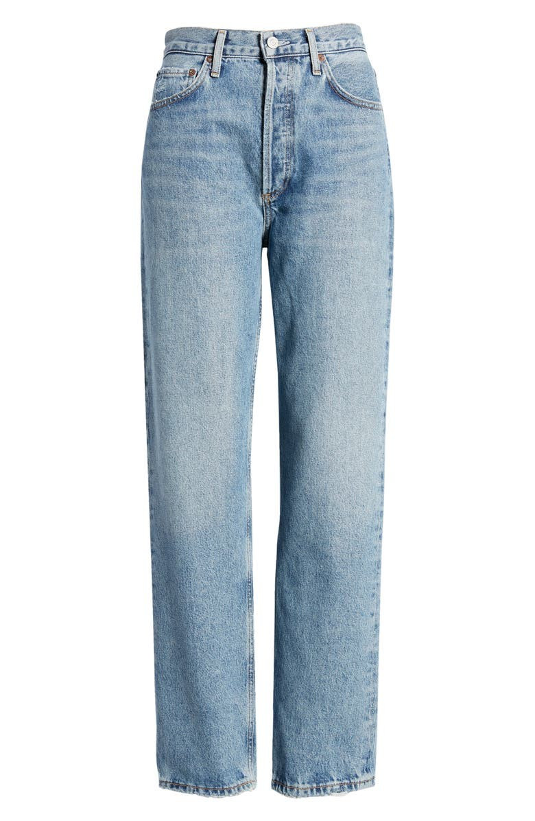 '90s Pinch High Waist Straight Leg Organic Cotton Jeans | Nordstrom