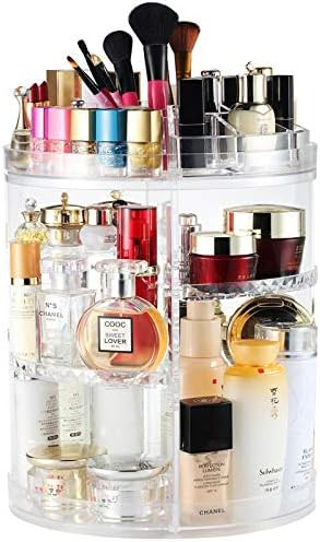 Makeup Organizer Rotating,8-Layer Large Capacity Cosmetics Organizer,360 Adjustable Spinning Makeup  | Amazon (US)