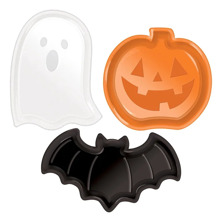 Halloween Bat Pumpkin Ghost Plates Set Plastic Bat Plates Black Halloween Party Supplies Hallowee... | Walmart (US)
