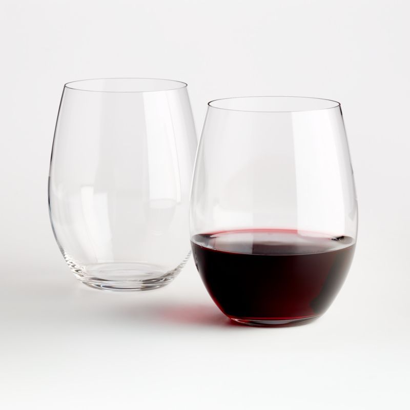 Riedel O Stemless Cabernet/Merlot Wine Glasses, Set of 2 + Reviews | Crate and Barrel | Crate & Barrel