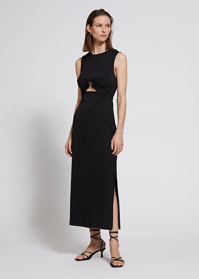 Fitted Metal Hook Detail Dress | & Other Stories US