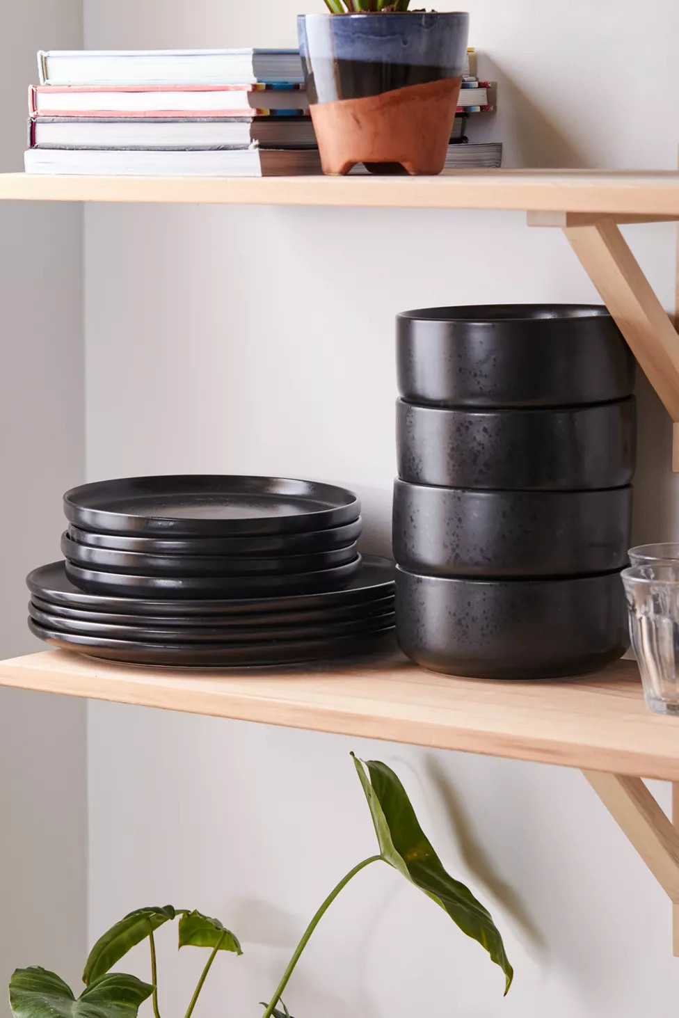 Stone Lava Speckled 12-Piece Dining Set | Urban Outfitters (US and RoW)