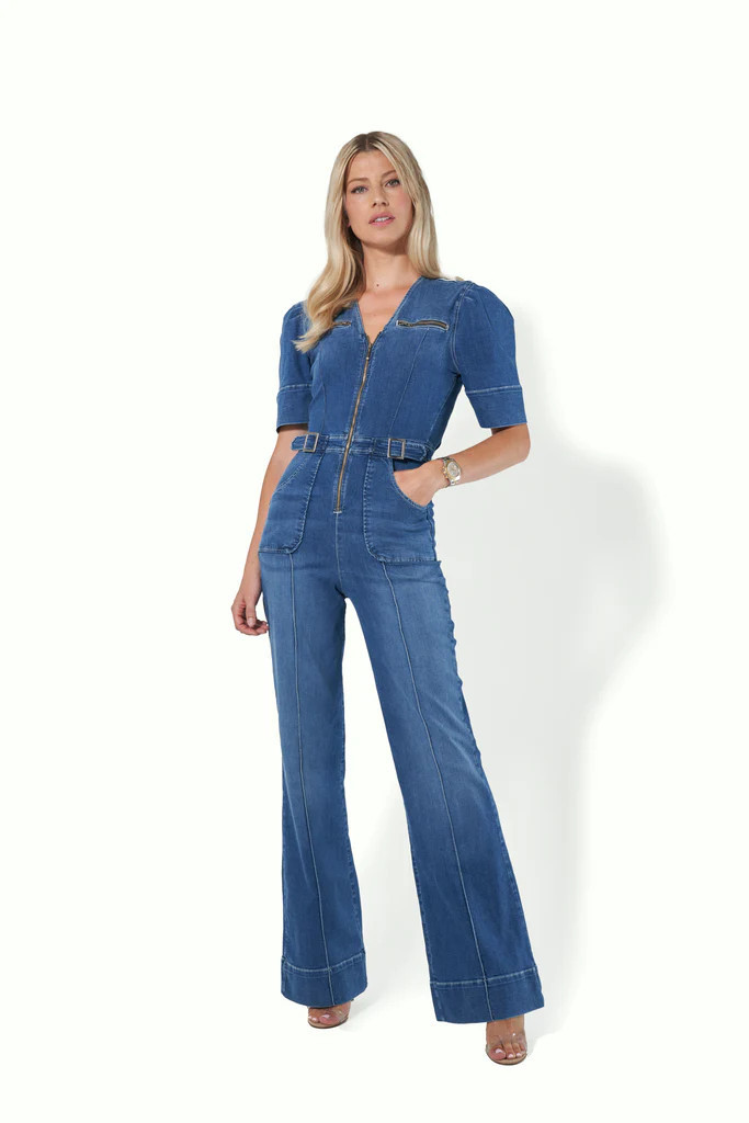 Opal The Softly Curved Jumpsuit | Fawcett Blue | Donna Ida