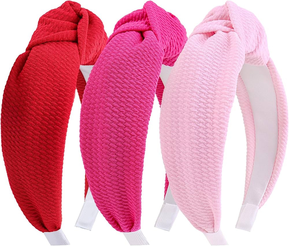 Amazon.com : YanJie Knotted Headband - Wide Non-Slip Knot Hair Accessory for Women and Girls, Red... | Amazon (US)
