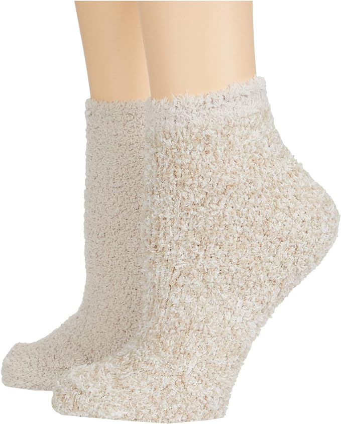 Barefoot Dreams CozyChic 2 Pair Tennis Sock Set, Plush Socks, Set of 2 | Amazon (US)
