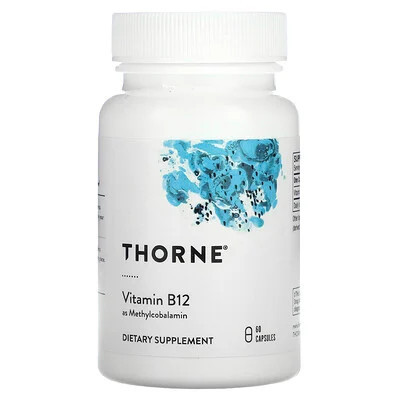 Thorne, Vitamin B12 as Methylcobalamin, 60 Capsules (1 mg per Capsule) | iHerb