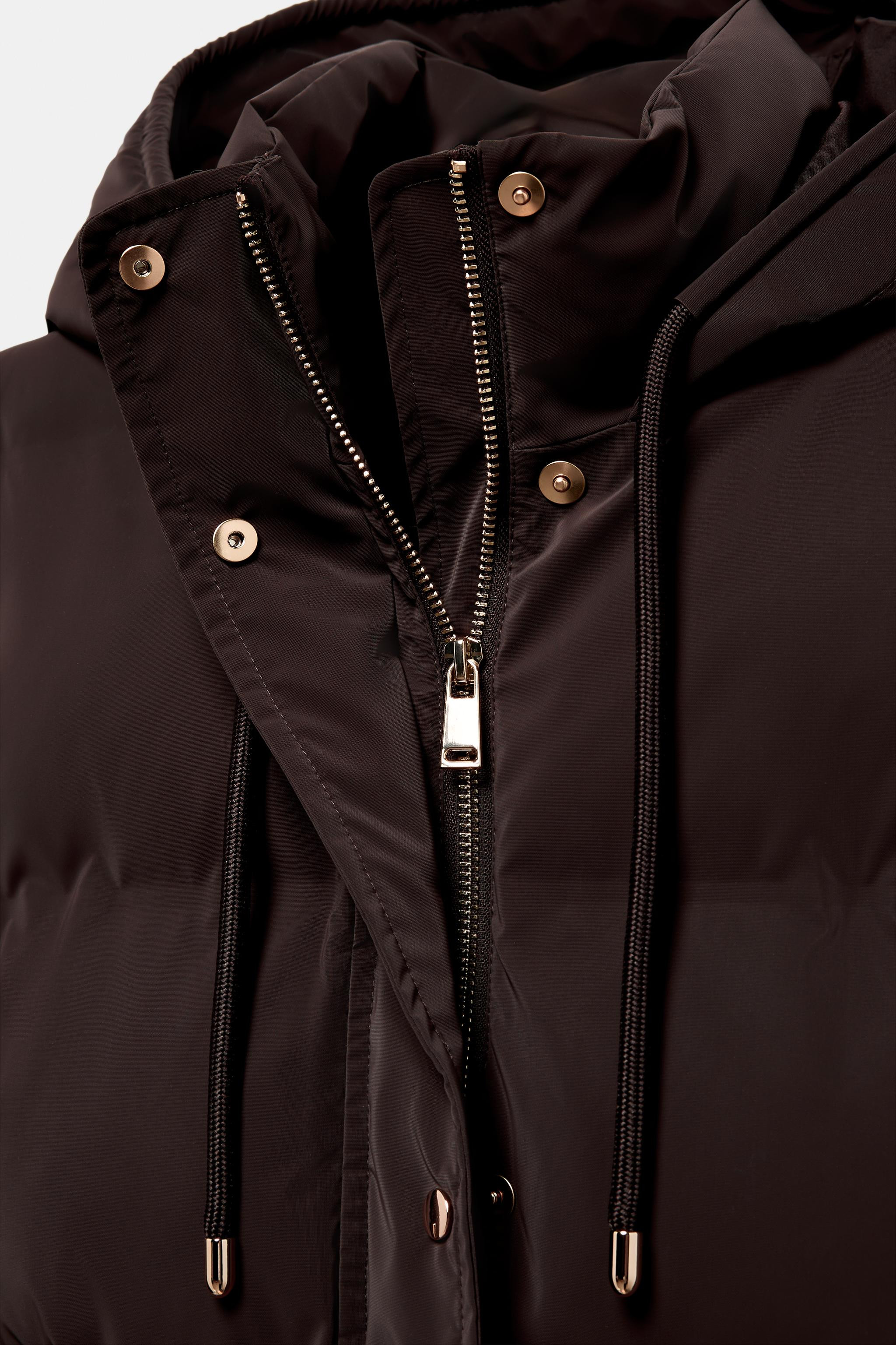 WINDPROOF RUBBERIZED SEMI-LONG ANORAK | Zara US