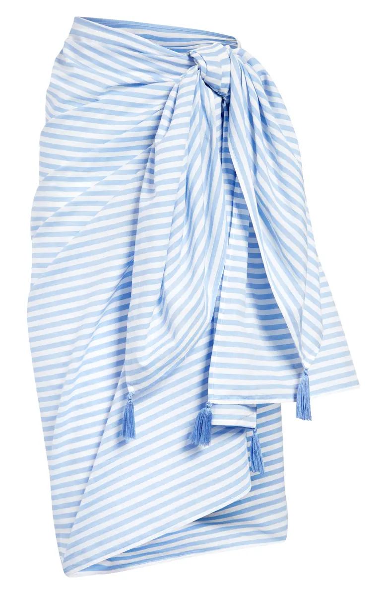 Stripe Cotton Cover-Up Sarong | Nordstrom