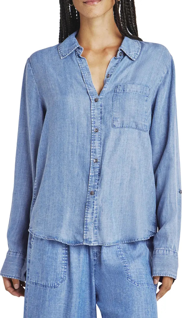 Splendid Reese Chambray Button-Up Shirt | Nordstrom | Nordstrom