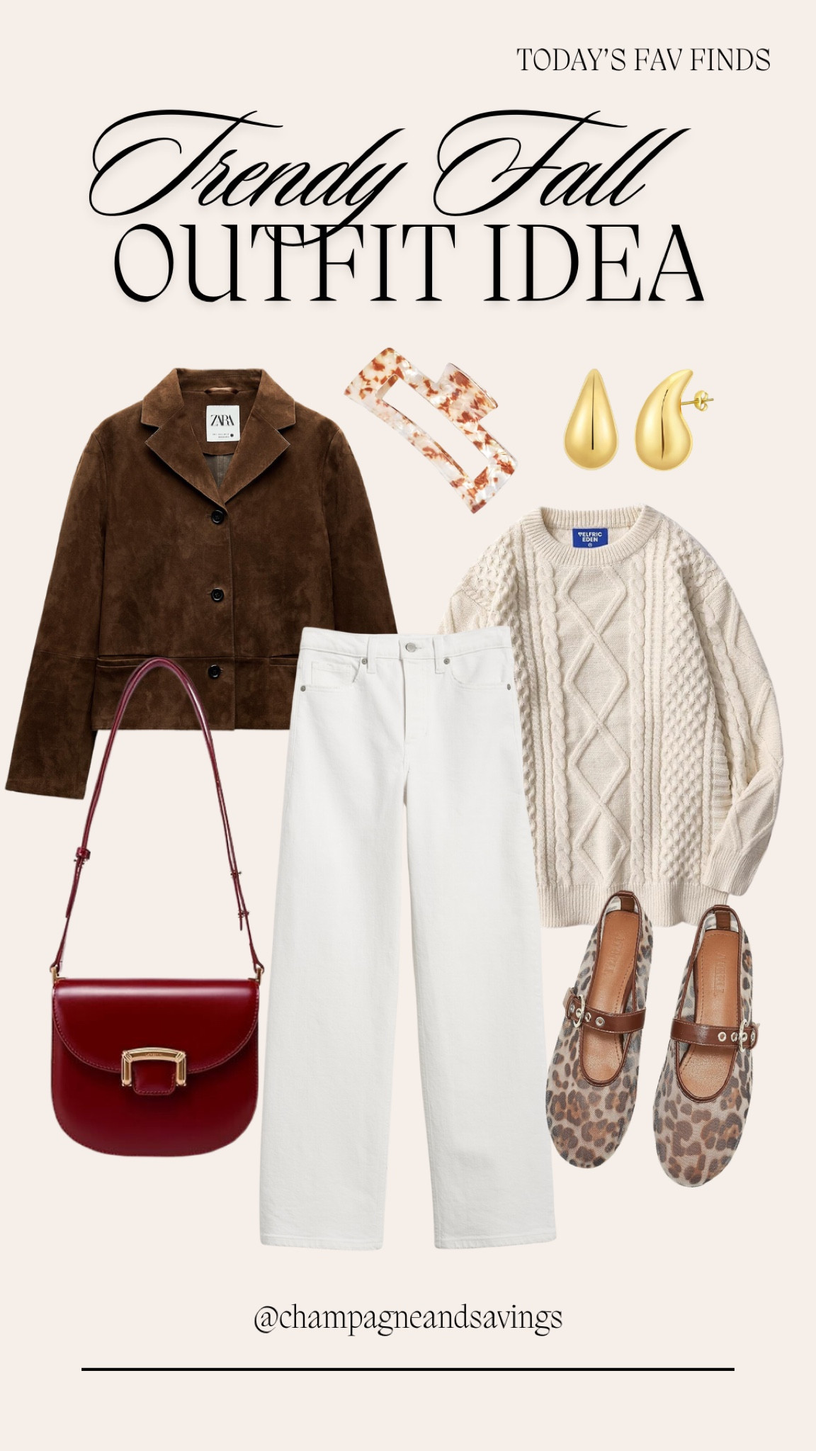 Suede jacket outfit idea! A fun way to style this women’s outerwear piece. And if you are looking for women’s autumn outfit ideas then this is the perfect look featuring a pop of red! Burgundy outfit ideas, leopard print, and wide leg jeans are all trending for women’s fashion this Fall too! 

#LTKStyleTip #LTKSeasonal #LTKFindsUnder50