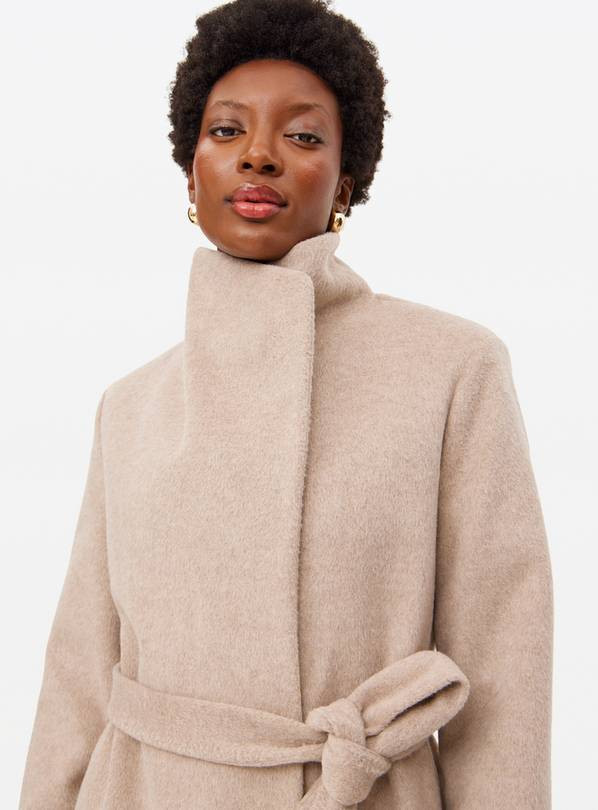 Stone Funnel Neck Belted Coat 14 | Tu Clothing