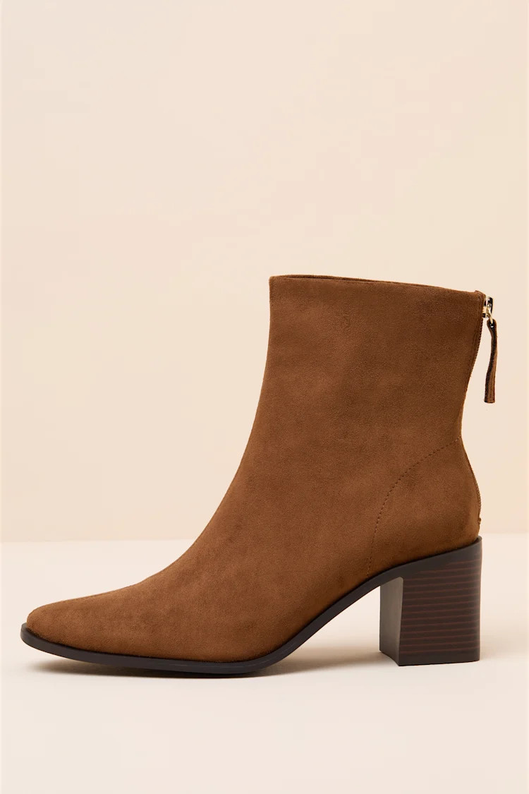 Warren Brown Suede Ankle Booties | Lulus