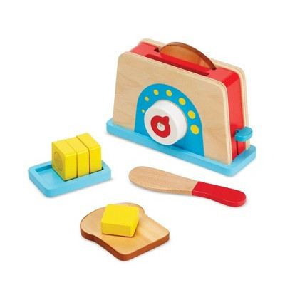 Melissa & Doug Bread and Butter Toaster Set (9pc) - Wooden Play Food and Kitchen Accessories | Target