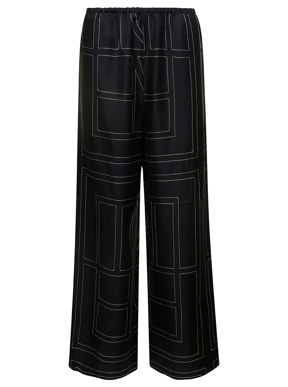 Totême Monogram Patterned Wide-Leg Pants | Cettire Global