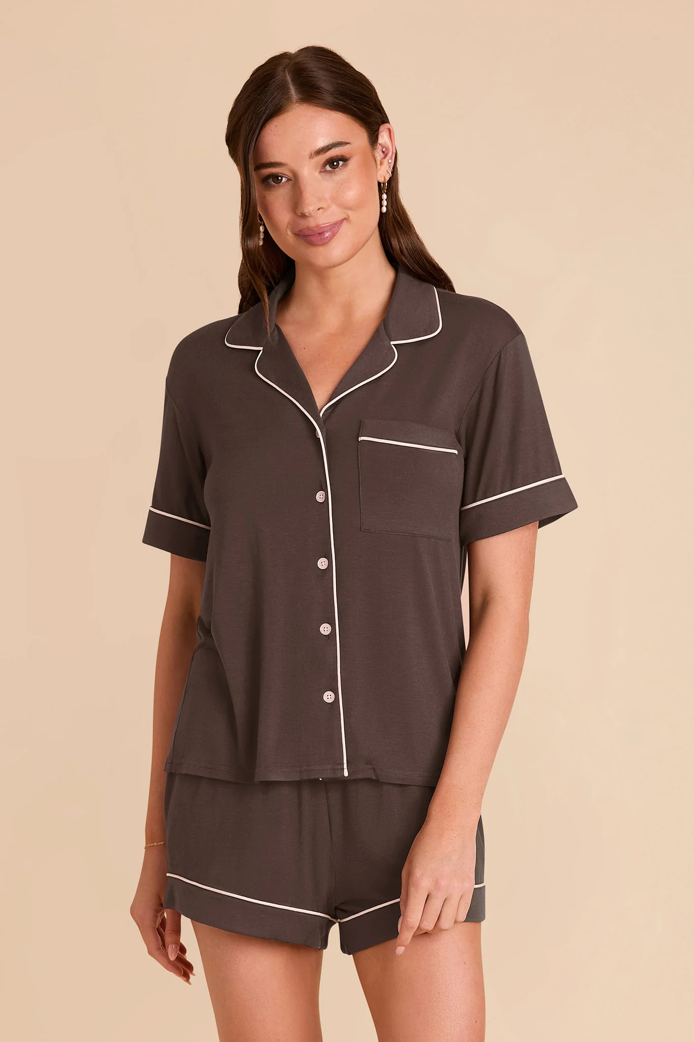 Jonny Bridesmaid PJ set in Espresso | Birdy Grey | Birdy Grey