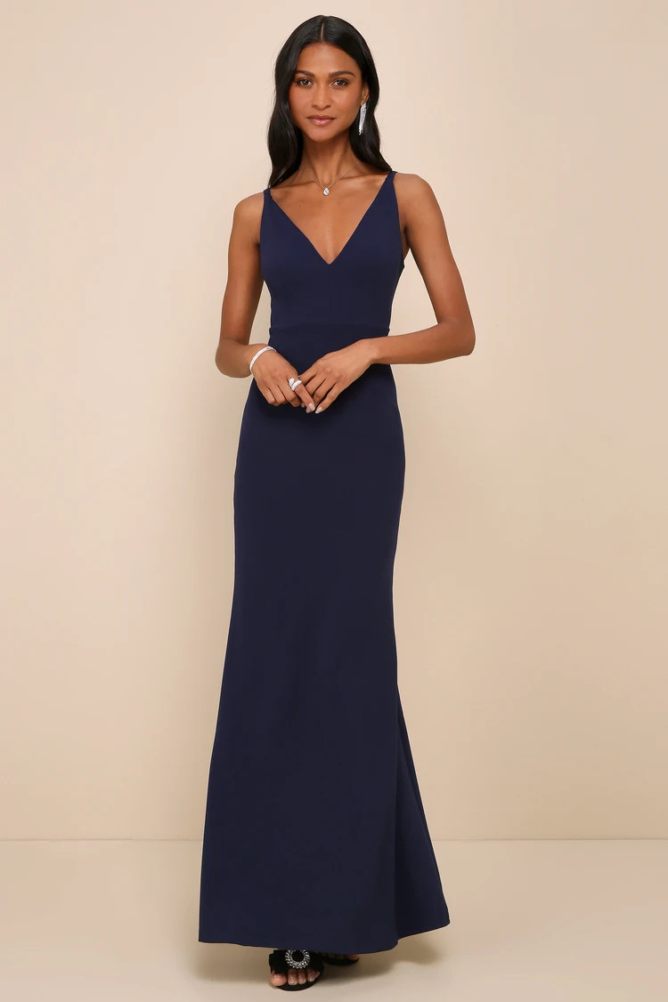 Melora Navy Blue Sleeveless Maxi Dress | Lulus