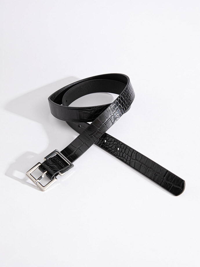 Black Belt with Double Square Buckle | Rickis | Ricki's