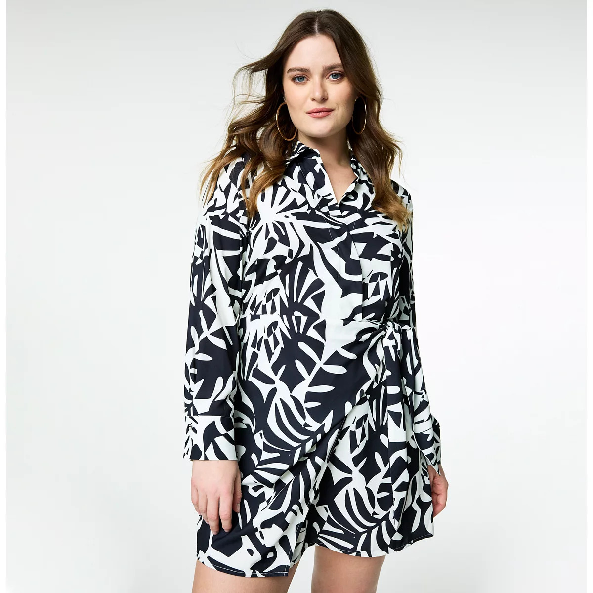 Women's INTEMPO Faux-Wrap Shirt Dress | Kohl's