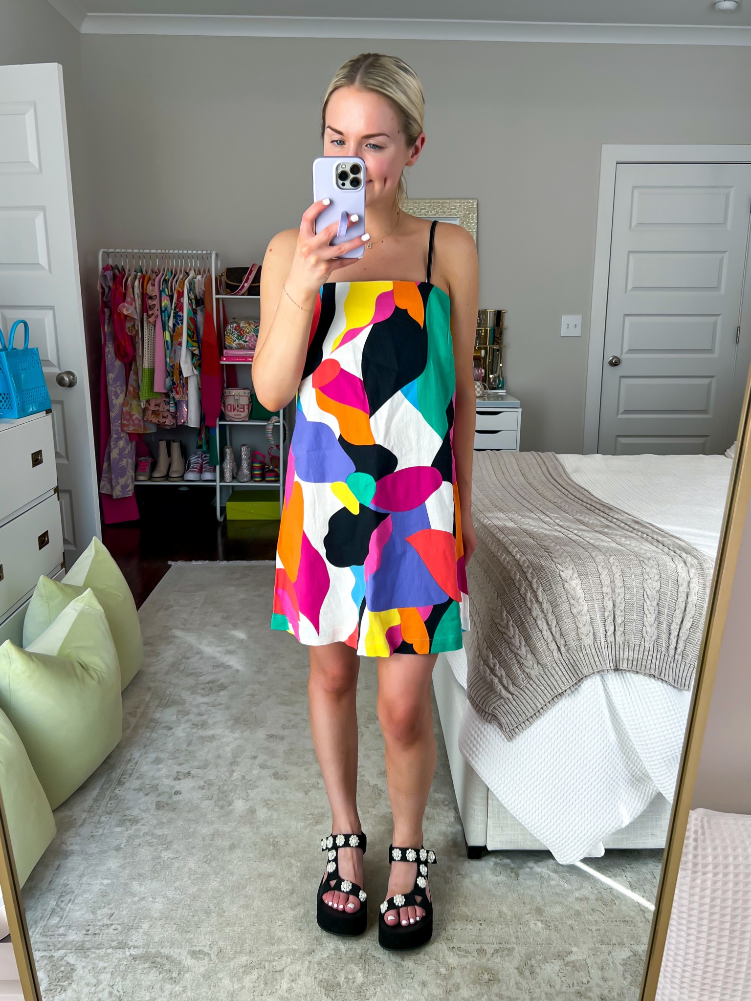 AFFORDABLE $50 OUTFIT / Colorful spring dress / multicolored sundress / sleeveless linen dress / Target style / target finds / platform Pearl sandals
Size: XS 

#LTKstyletip #LTKFestival #LTKSeasonal