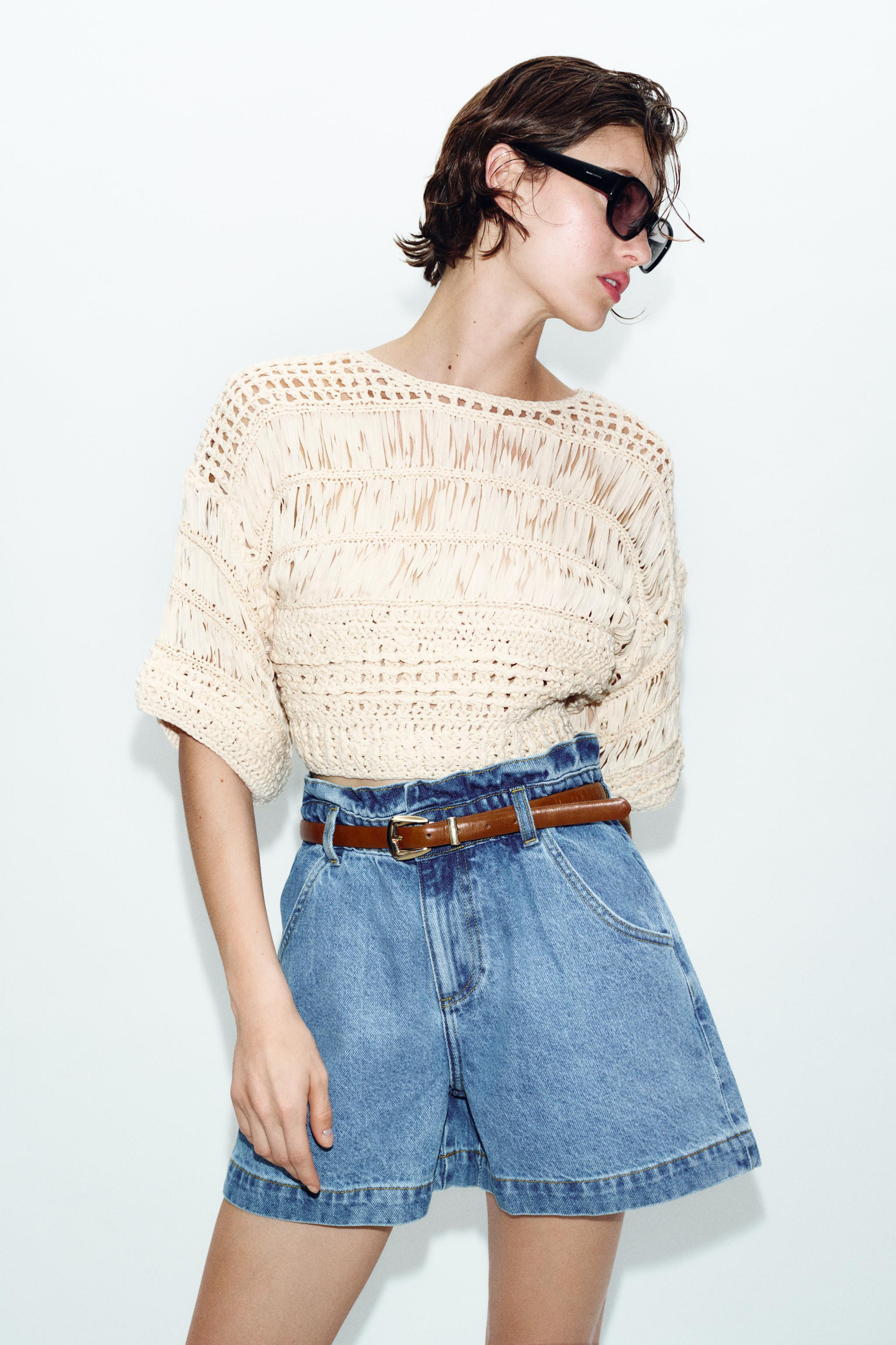 BELTED BAGGY SHORTS | Zara US