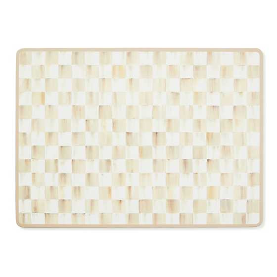 Mocha Check Cork Back Placemats, Set of 4 | MacKenzie-Childs