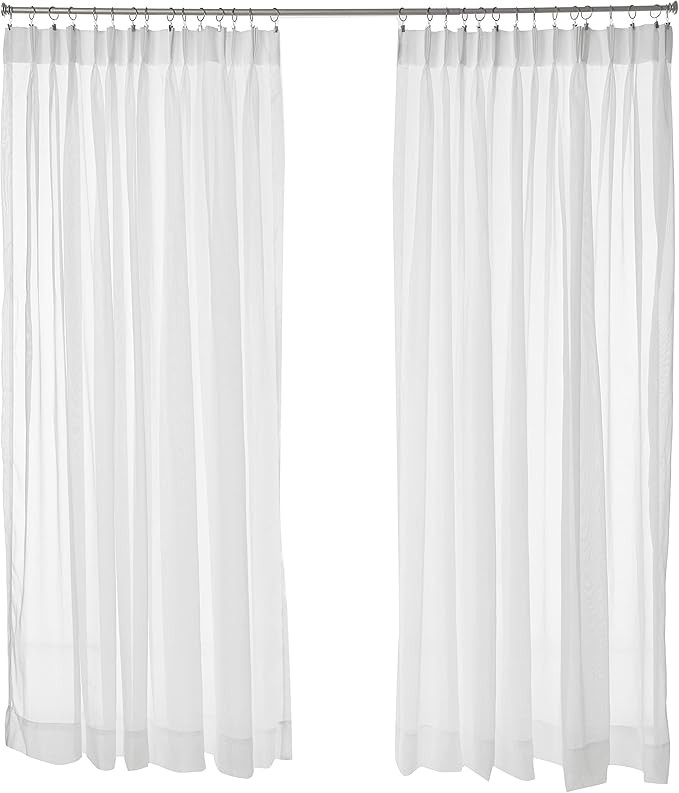 Stylemaster Splendor Pinch Pleated Drapes Pair, 2 of 72" by 84", White | Amazon (US)