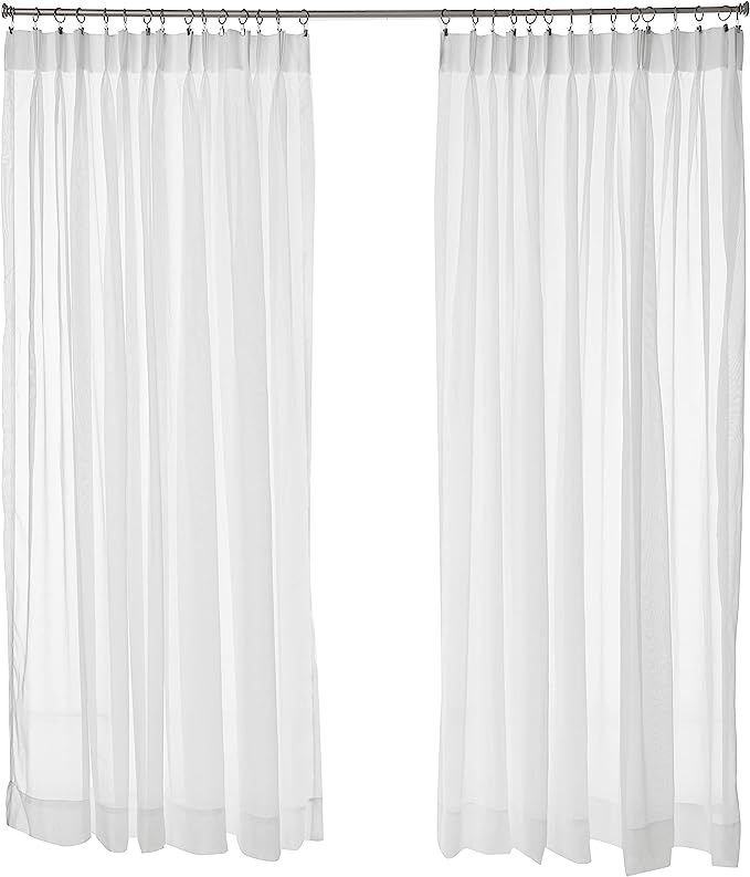 Stylemaster Splendor Pinch Pleated Drapes Pair, 2 of 72" by 84", White | Amazon (US)