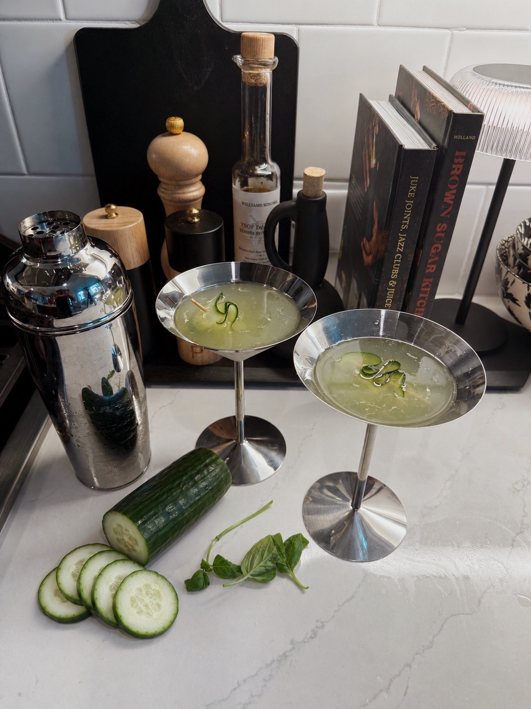 A little kitchen happy hour moment 🍸✨ 

I’m usually a brass girly but this silver shaker bottle and martini glass set instantly makes at-home cocktails feel luxe! 

#LTKHome #LTKFinds #LTKKitchen #KitchenFinds #HomeBar #AtHomeCocktails #CocktailHour #MartiniGlass #CocktailShaker #Barware #HostingEssentials #KitchenStyle #ModernKitchen #NeutralHome #HomeDecorFinds #EntertainingAtHome #HappyHourAtHome #AmazonHomeFinds #HomeStyling #KitchenDecor

#LTKfoodie #LTKHome