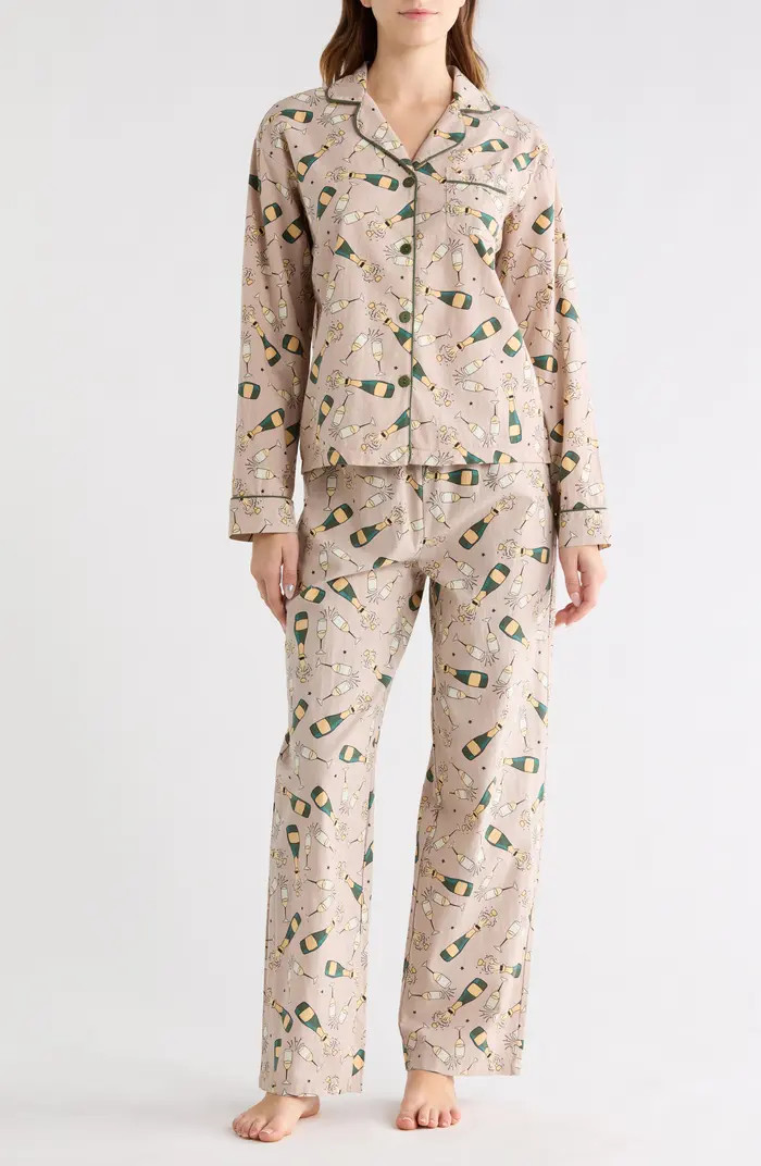 Tart Kalin Champange Print Brushed Jersey Pajamas | Nordstromrack | Nordstrom Rack