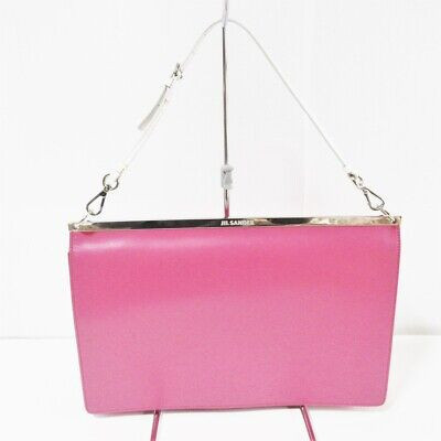 Auth JILSANDER - Pink Silver Light Pink Leather Hardware Handbag  | eBay | eBay US