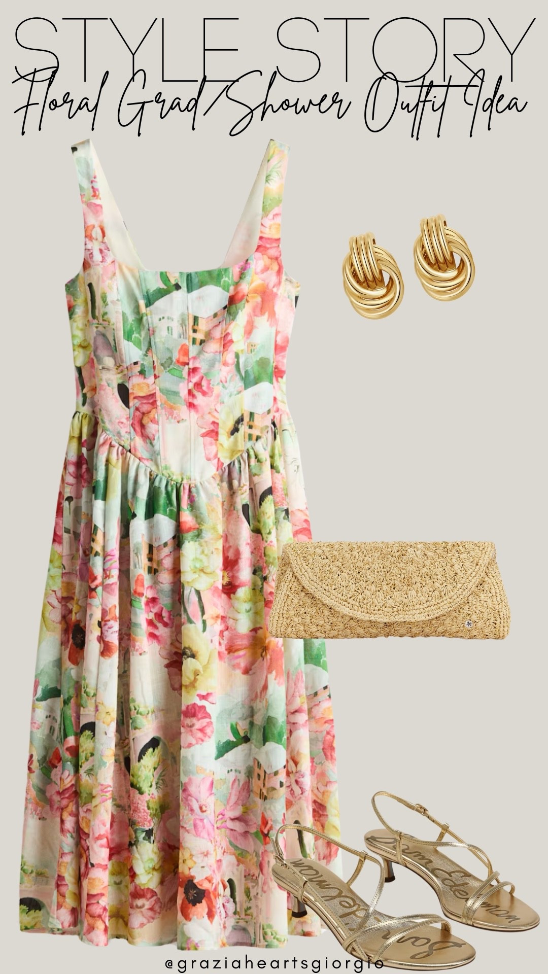 Floral Graduation/Shower Dress Outfit Idea 
.
#outfitidea

#LTKgrwm #LTKootd