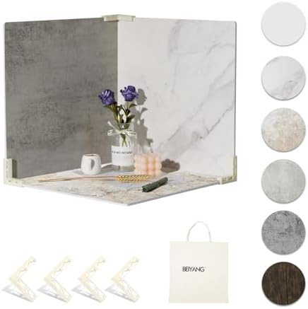 5PCS Photo Backdrop Boards with Carry Bag,16x16Inch Marble Cement Wooden Photography Background F... | Amazon (US)