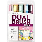 Tombow 56216 Dual Brush Pen Art Markers, Cottage, 10-Pack. Blendable, Brush and Fine Tip Markers | Amazon (US)
