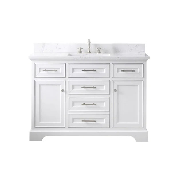 Thompson 48'' Single Bathroom Vanity with Stone Top | Wayfair North America