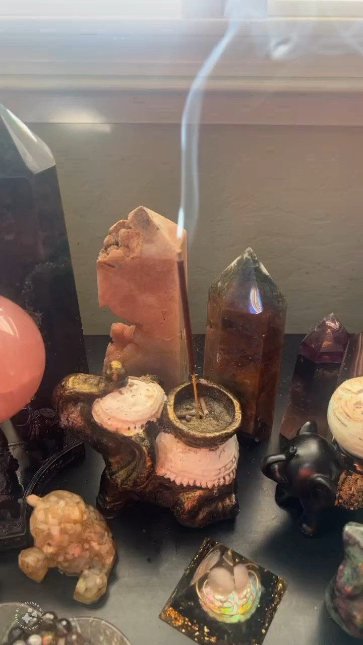 🌿 Let's create a sanctuary of peace and positivity with our favorite crystals, plants, and natural healing. 

🐘This instant burner is from a local boutique, but I did find some that are similar

🌈 Embrace the healing vibes

 ✨ Join me on a journey of self-discovery and renewal. 

#BoHoHealing #CrystalLove #SelfCareJourney #BoHoLife #HealingJourney #CrystalMagic #SelfCareCommunity #Empowerment #PlantLover #HolisticLiving #PostTraumaticGrowth #StayAtHomeMomLife #BurnerCommunity #Bohemianlifestyle #healingjourney #crystal #naturalhealing #incense #elephantincenseholder #posttraumaticstressdisorder #stayathomemoms #burnercommunity #positivevibes.

#LTKHoliday #LTKhome #LTKVideo