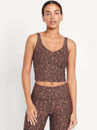 Light Support PowerSoft Longline Sports Bra | Old Navy (US)