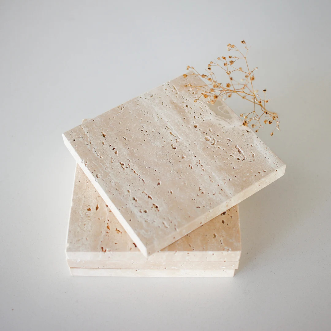 Travertine Coasters Coffee Table Decor Aesthetic Decor - Etsy | Etsy (US)