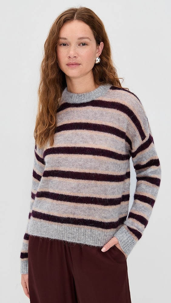 Striped Pullover Sweater in Alpaca Blend | Shopbop