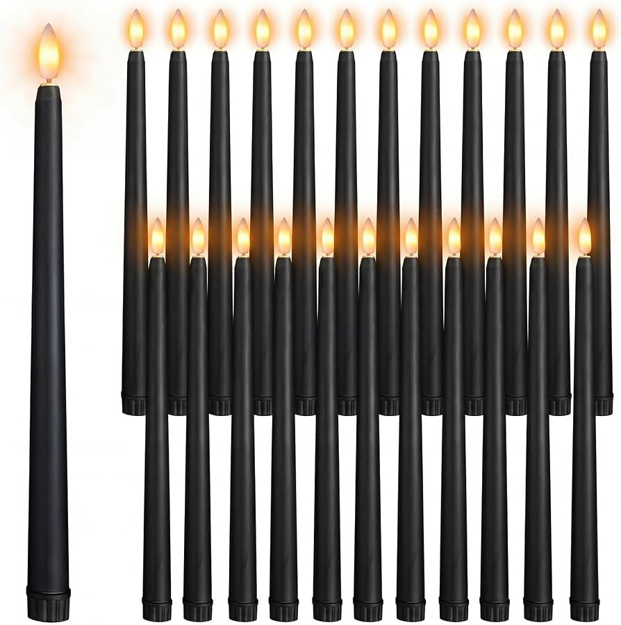 Macarrie 24 Packs Flameless Taper Candles Battery Operated Fake 11 Inch Long Candlelight LED Flam... | Amazon (US)