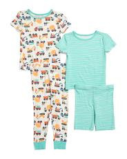 Toddler Boys 4pc Construction Pajama Set | TJ Maxx