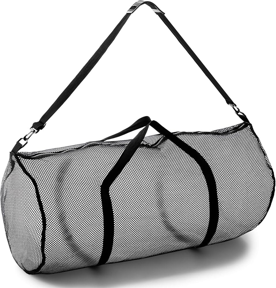Champion Sports Mesh Duffle Bag with Zipper and Adjustable Shoulder Strap, 15” x 36” - Multip... | Amazon (US)