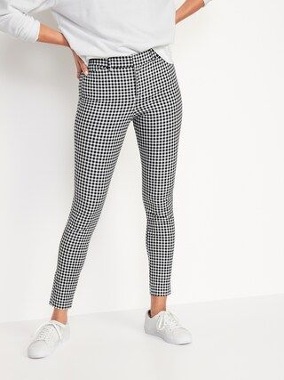High-Waisted Gingham Pixie Skinny Pants for Women | Old Navy (US)
