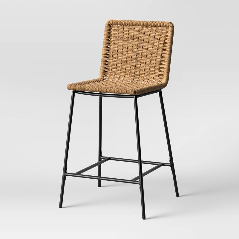 Wasson Woven Metal Leg Counter Height Barstool Tan - Project 62™ | Target